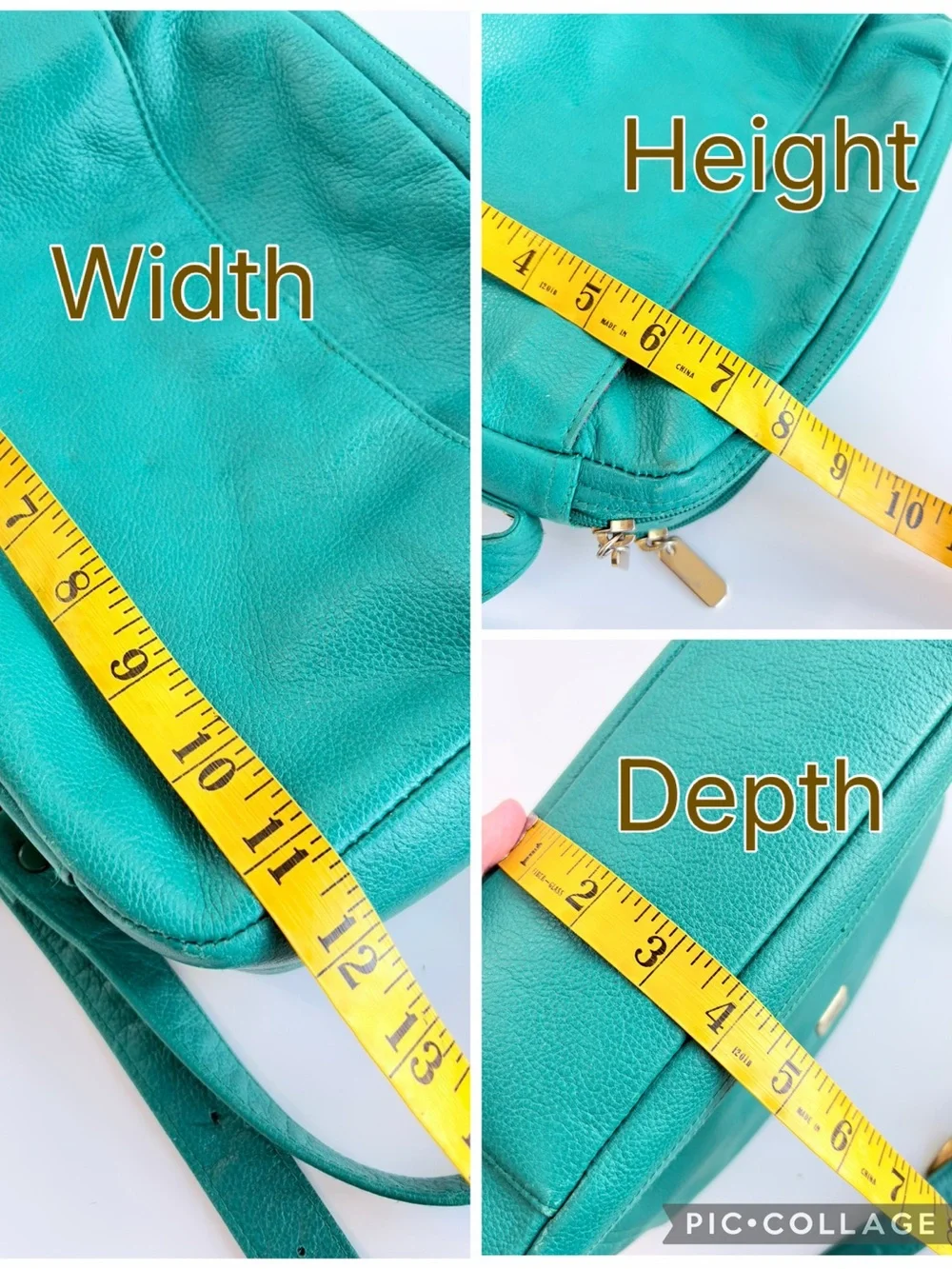 Liz Claiborne Teal Green Leather Crossbody Shoulder Bag Purse Vintage 1980/90s.